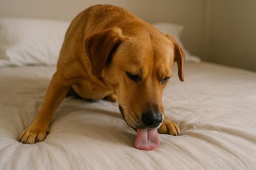 Why Is My Dog Licking the Bed at Night?