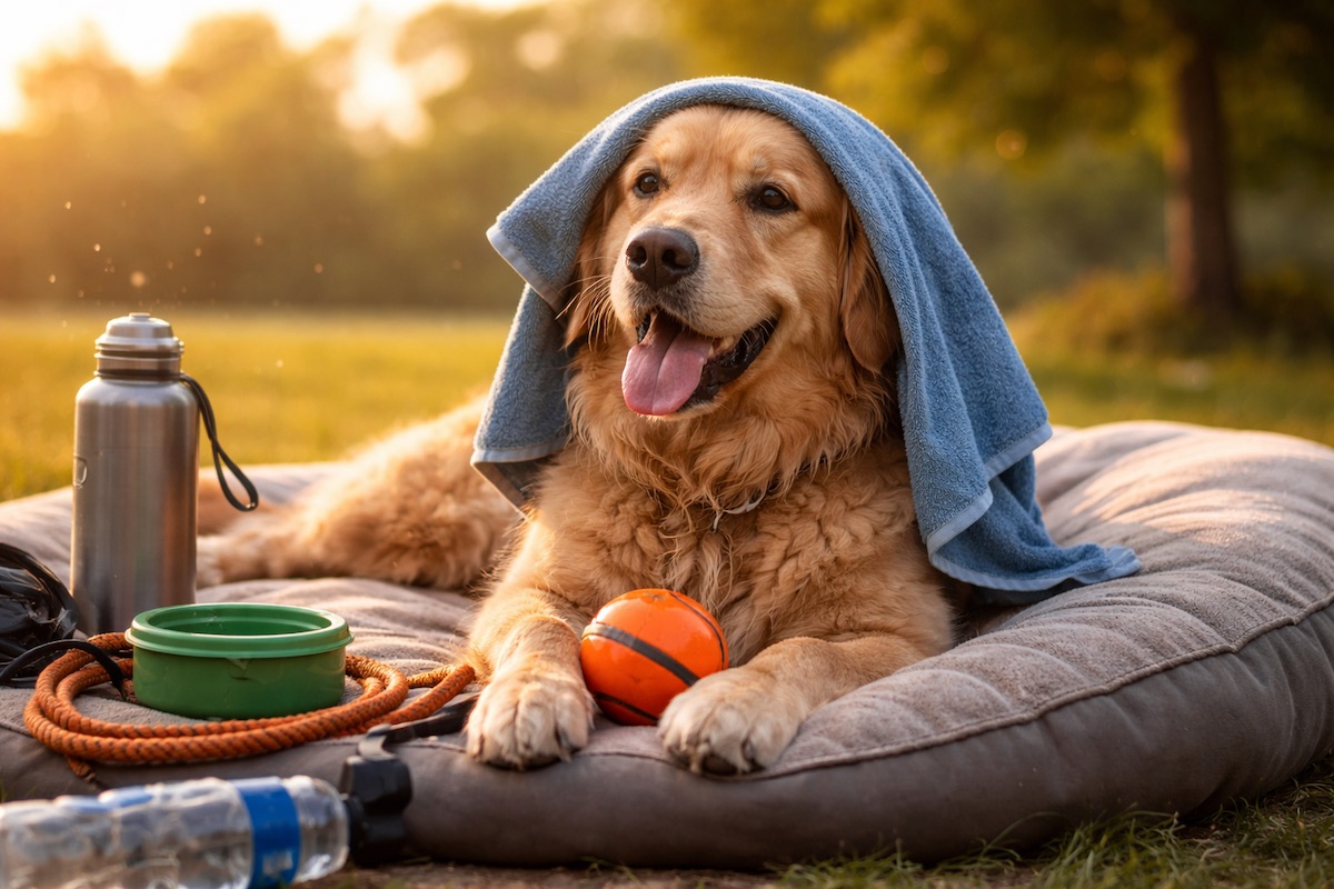 Intelligent dog learning to relax after activity