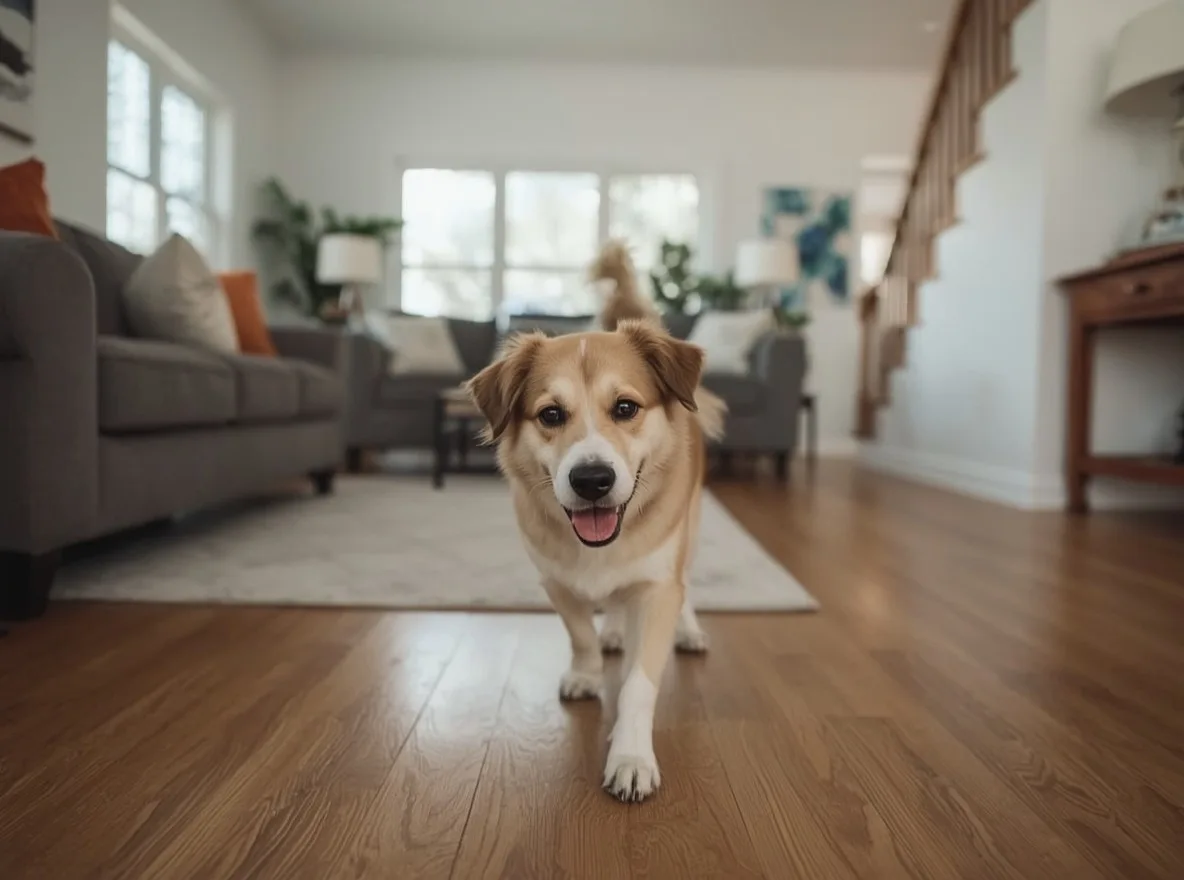 Dog pacing around the house after an active day