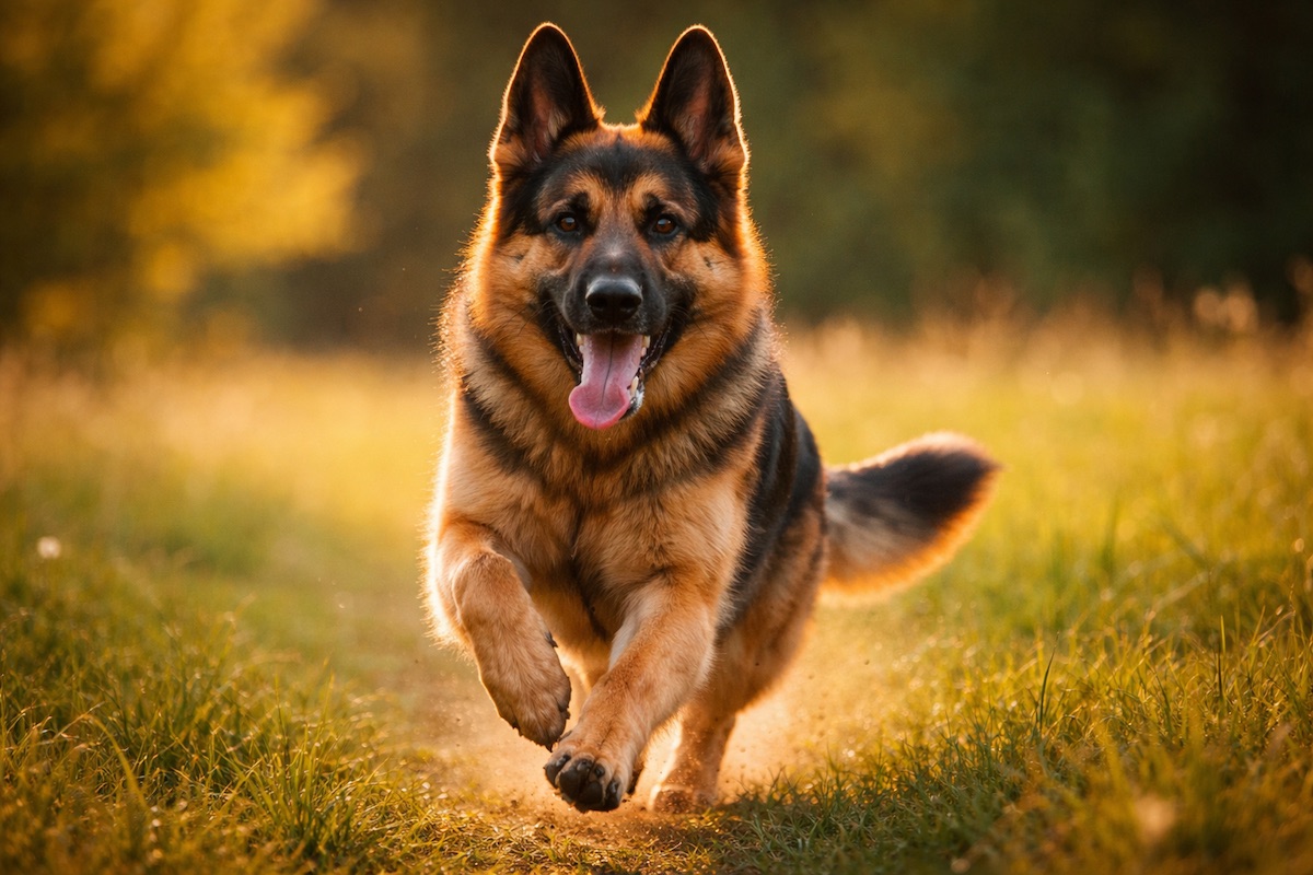 German Shepherd Running