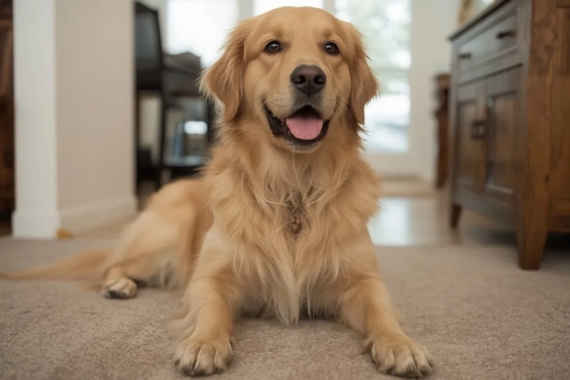 Golden Retriever becoming hyper after playtime