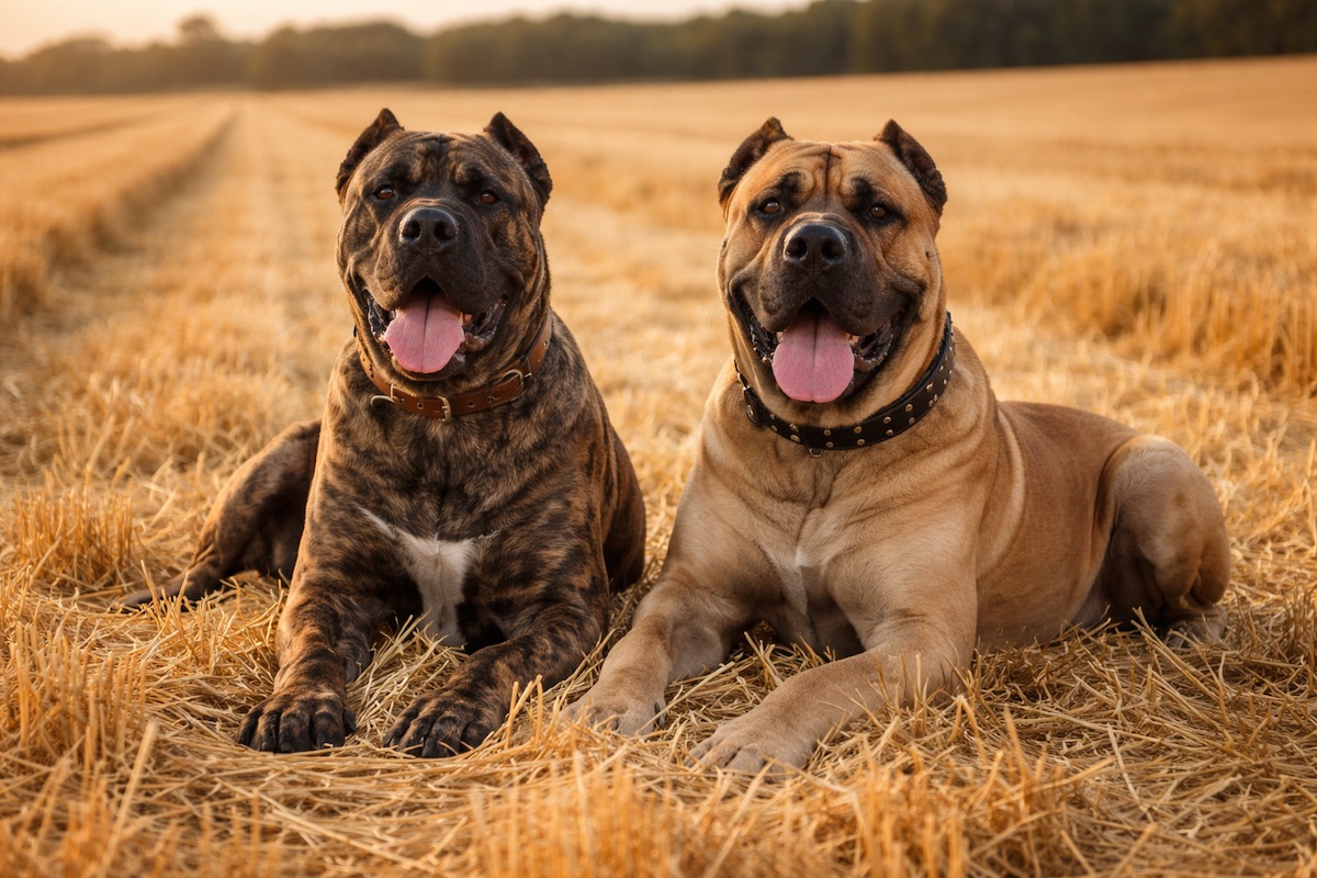Two Presa Canario dogs