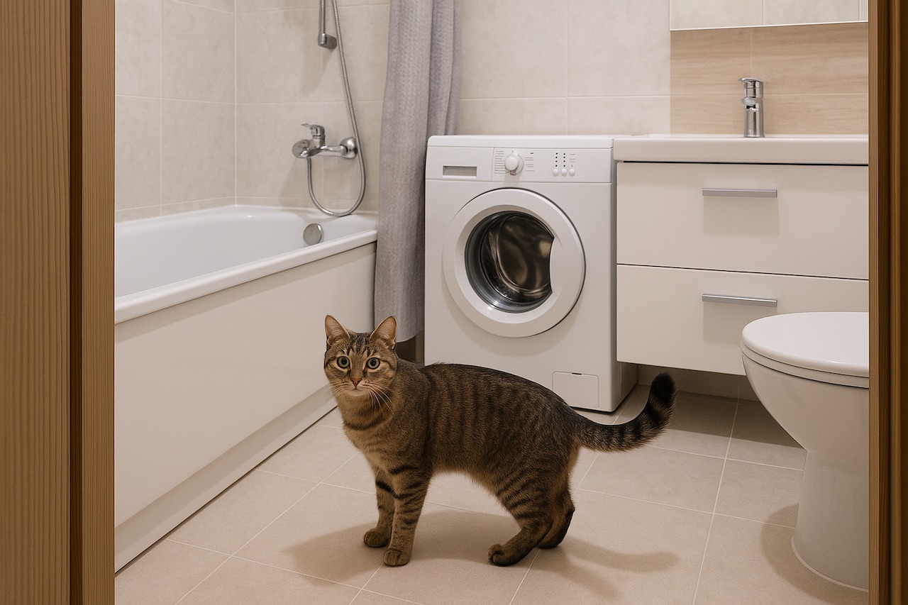 Why Your Cat Runs to the Bathroom Every Time You Go There